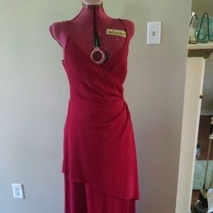 Sexy red formal with scarf